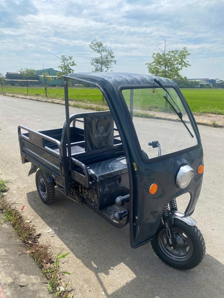 Xe ba bánh điện mái che 1.6m chở hàng tại Việt Nam