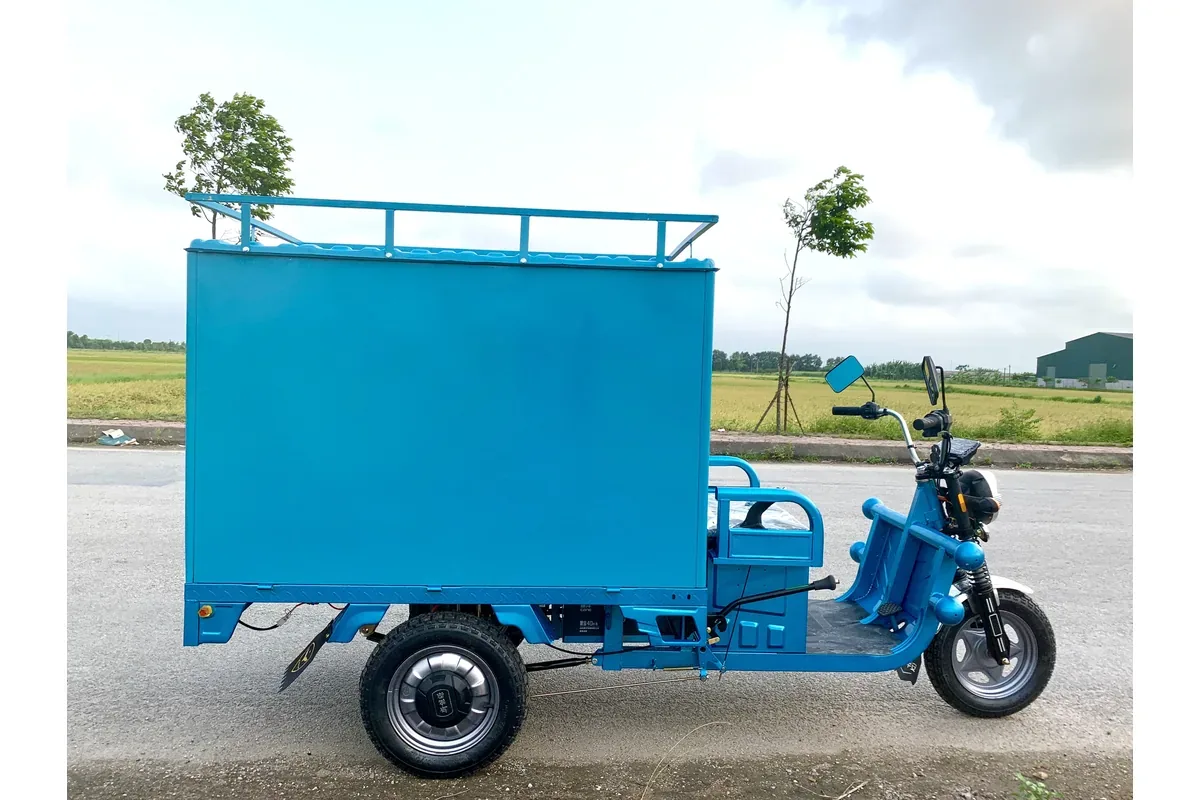 Xe điện thùng kín inox 201 MINGMA - ảnh mới 1