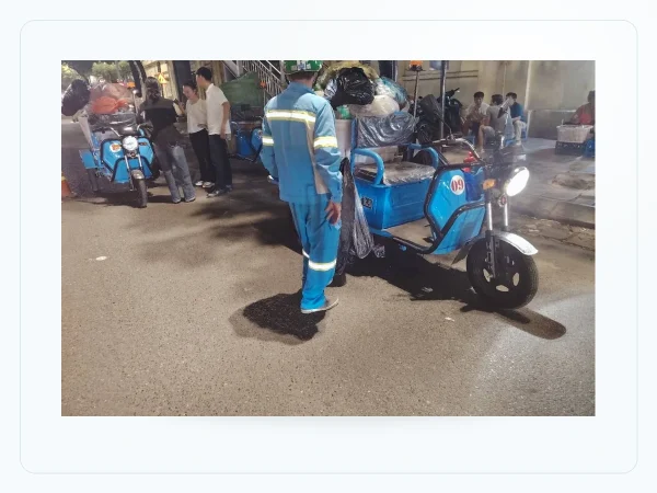 Xe điện thu gom rác thải MINGMA - ảnh chính nền sạch