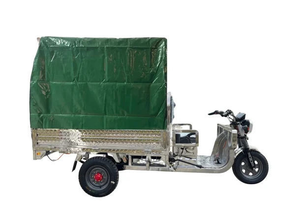 XE ĐIỆN CHỞ HÀNG 1.8M INOX - THÙNG BẠT