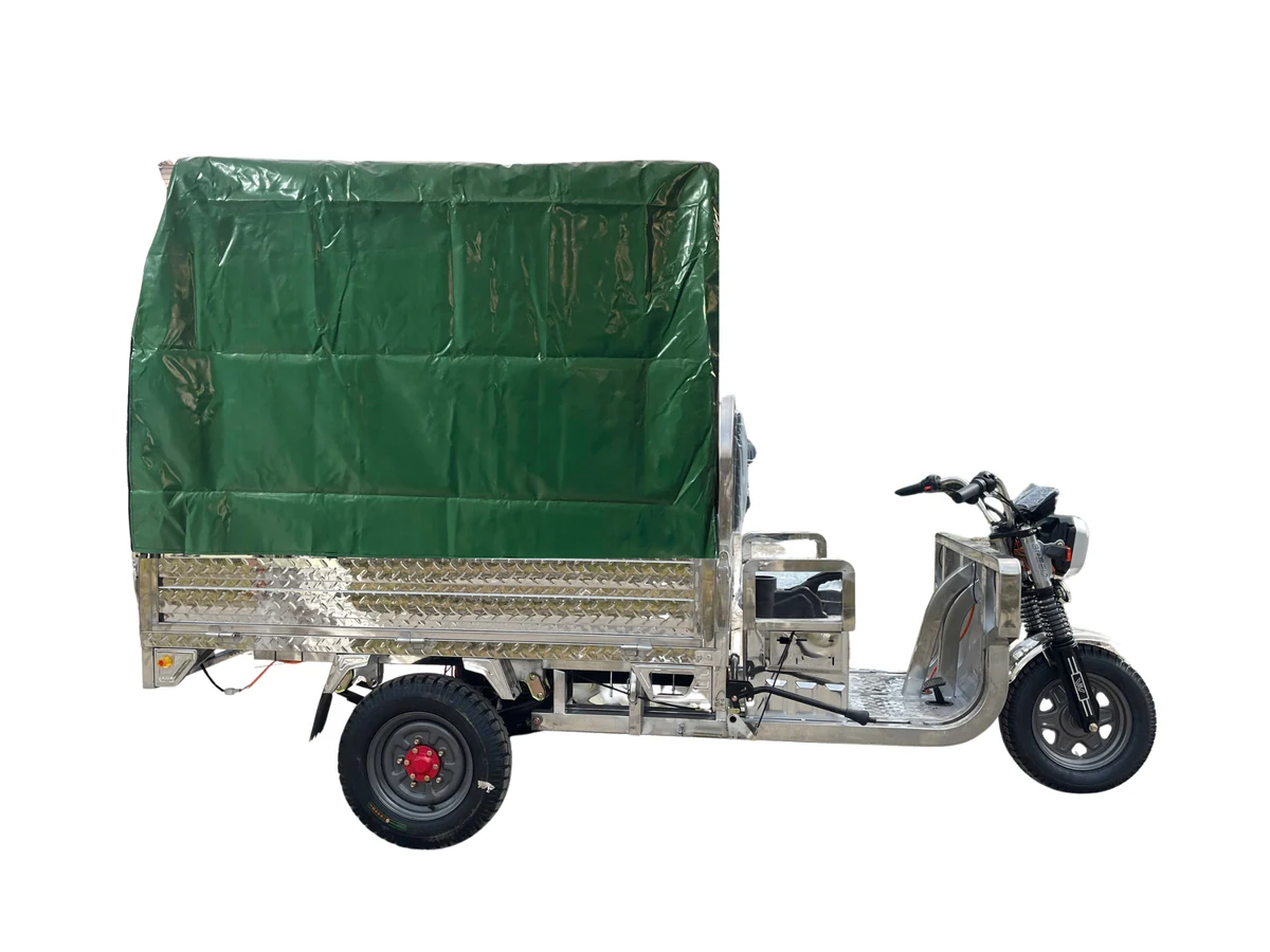 XE ĐIỆN CHỞ HÀNG 1.8M INOX - THÙNG BẠT