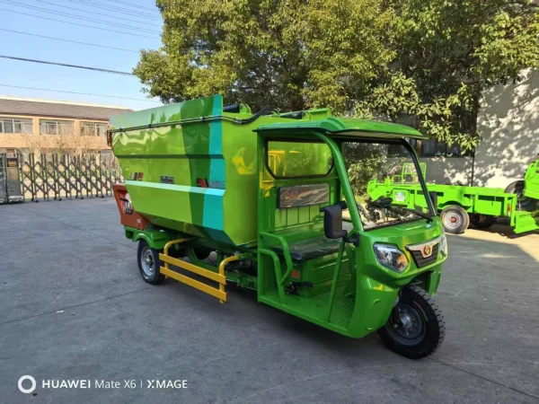 Xe ép rác mini ba bánh MINGMA, góc nhìn phía trước. Ảnh mẫu phương tiện do MINGMA cung cấp.