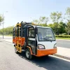 Mẫu xe thu gom rác bốn bánh với cơ cấu nâng thùng bên hông, góc nhìn phía trước. Ảnh do MINGMA cung cấp.